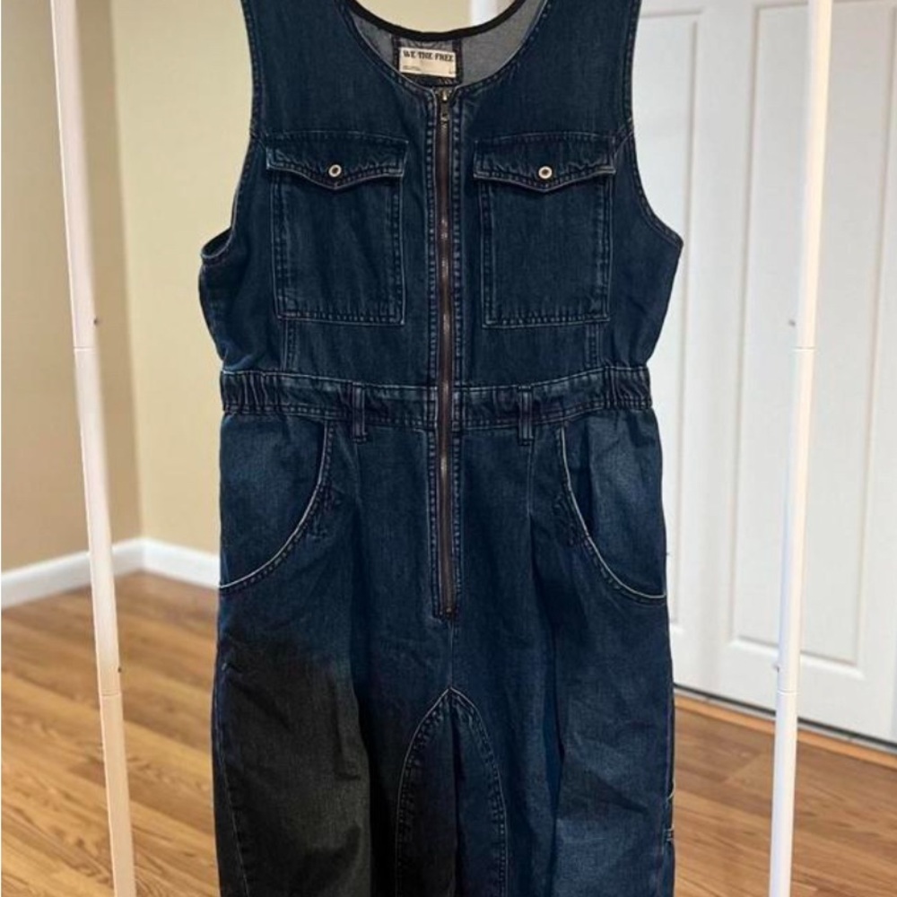 Free People Denim Jumpsuit